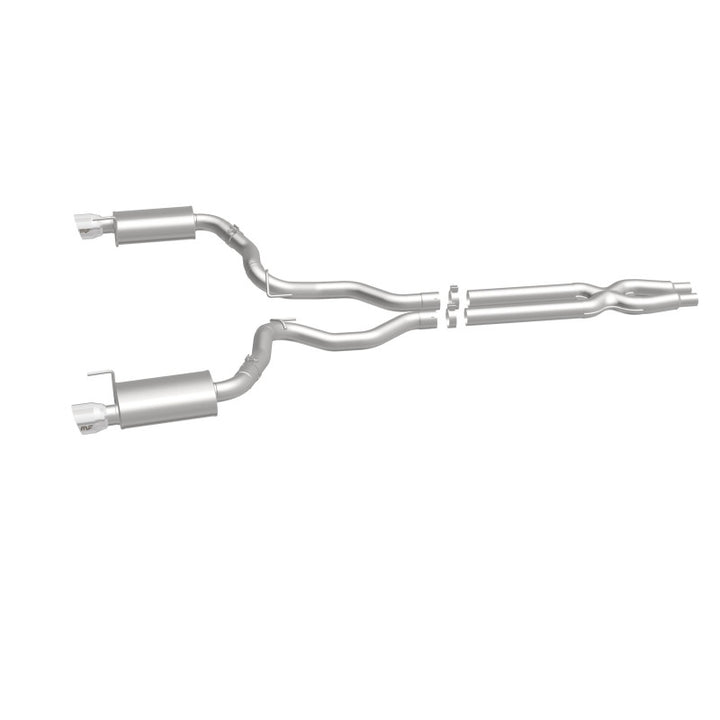 MagnaFlow Cat Back Exhaust SS 3in Street Dual Split 4.5in Tips 2015-2017 Ford Mustang GT V8 5.0L - OneFastShop