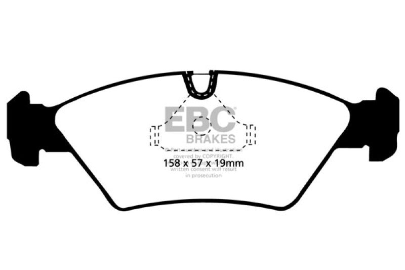 EBC Redstuff Front Brake Pads - Ferrari Mondial 3.2, Mondial t, Porsche 928 1981-1993