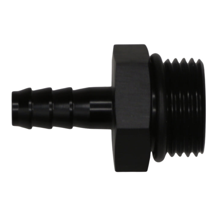 DeatschWerks 10AN ORB Male to 5/16 in. Male Triple Barb Fitting – (Incl O-Ring) Anodized Matte Black - OneFastShop