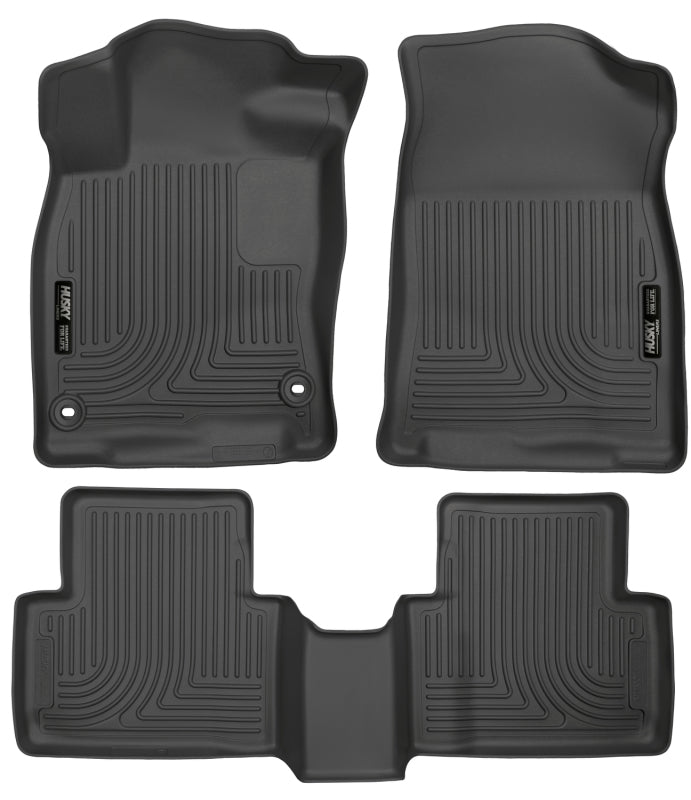 Husky Liners WeatherBeater Combo Black Floor Liners for 2016-2021 Honda Civic 4DR Models - OneFastShop