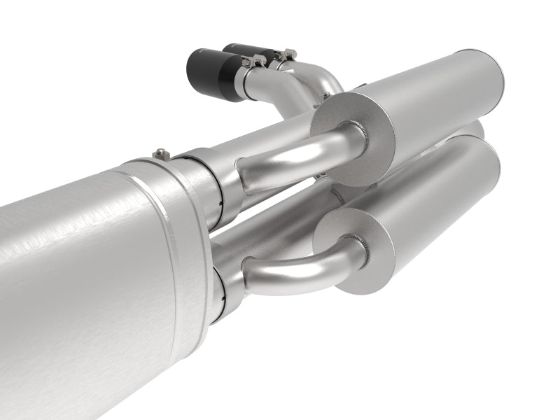 aFe Rebel Series 3in 409 SS Cat-Back Exhaust with Black Tips for Ford F-250/F350 V8 6.2L/7.3L