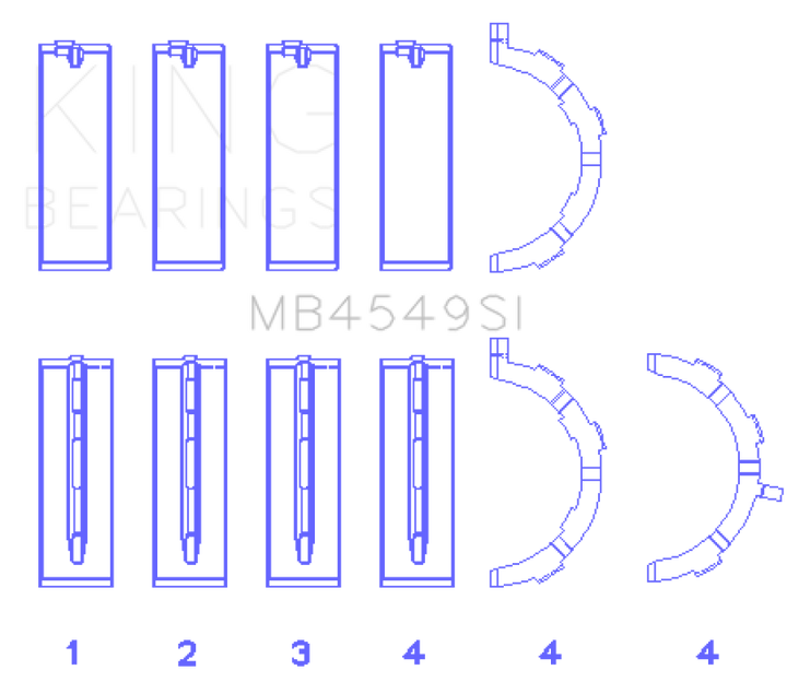 King Engine Bearings Main Bearing Set Size STD for Ford EcoBoost 3.5L/3.7L V6 - OneFastShop