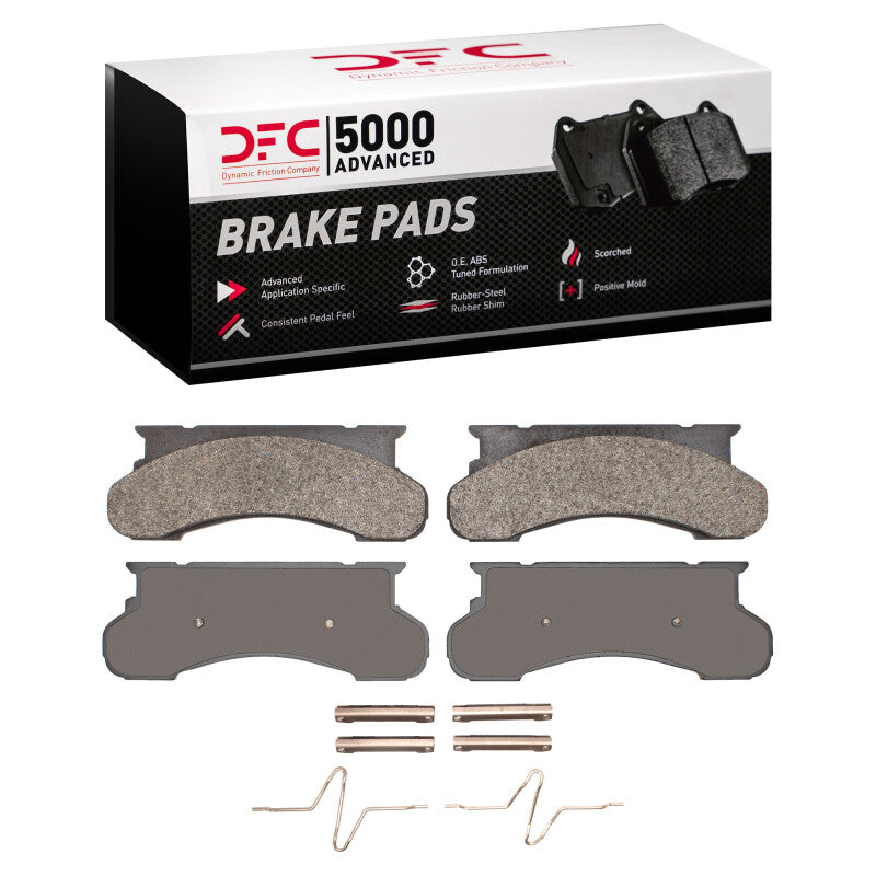 DFC 5000 Advanced Semi-Metallic Front Brake Pad & Hardware Kit - Ford F-250 / F-350 1986-1994