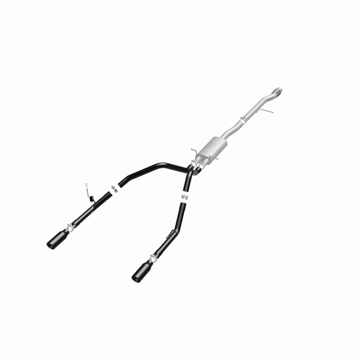 Magnaflow Cat-Back Exhaust 4in Black Dual Split Tips 14-15 Chevy Silverado/GMC Sierra 4.3L-5.3L - OneFastShop