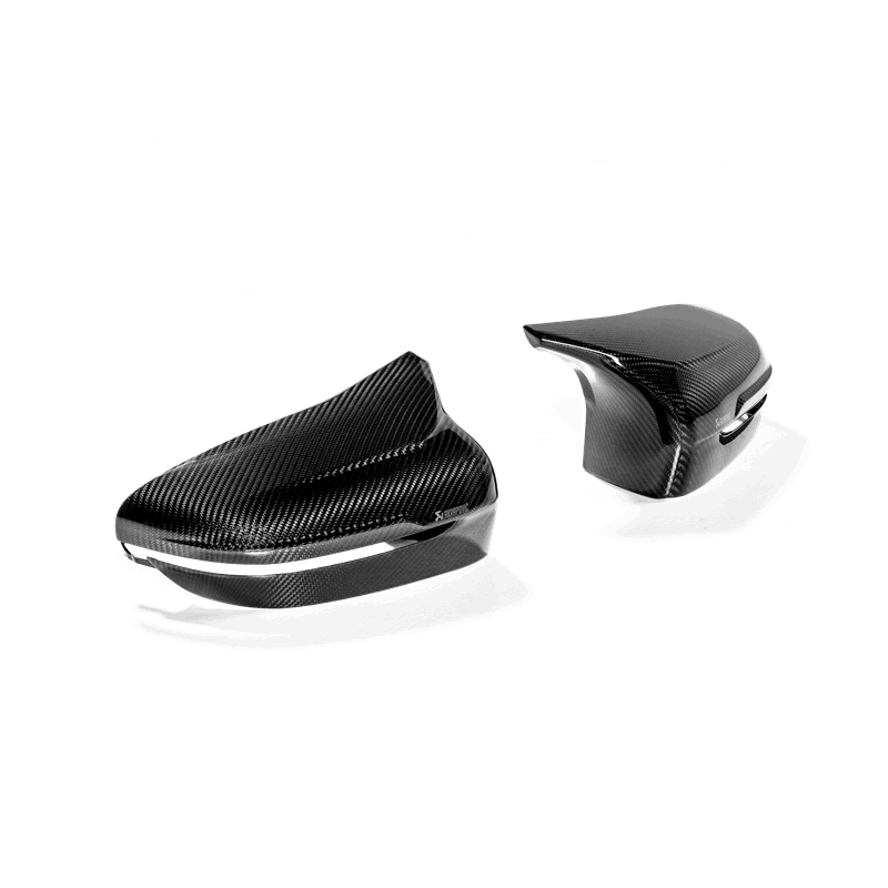 Akrapovic Carbon Fiber Mirror Cap Set - High Gloss for 2018+ BMW M5 (F90) / 2020 BMW M8 (F91/F92) - OneFastShop