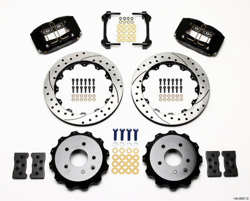 Wilwood Dynapro Radial Rear Kit 13.00in Drilled Nissan 350Z/G35 2003-2008 - OneFastShop