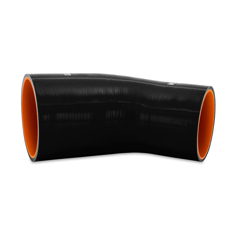 AEM Silicone Reducer Coupler 45 Degree 3.5in to 4in Black - OneFastShop
