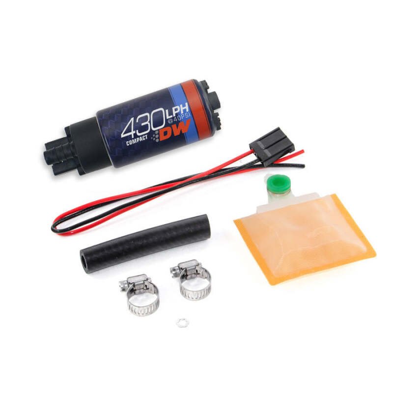 DeatschWerks Compact Fuel Pump DW430C 430lph Universal Install Kit - OneFastShop