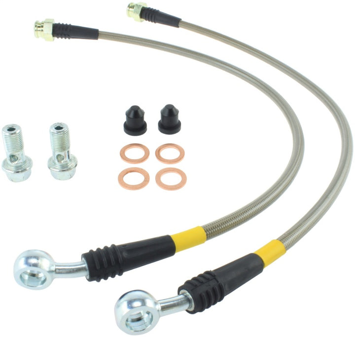 StopTech Stainless Steel Front Brake Line Kit for 04-08 Cadillac STS/XLR/XLR-V/SLS and 05-08 Corvette - OneFastShop