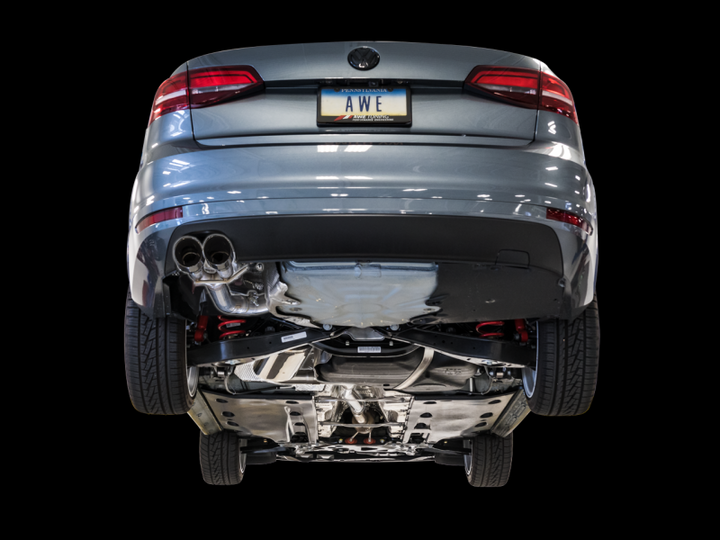 AWE Tuning 09-14 Volkswagen Jetta Mk6 1.4T Track Edition Exhaust - Chrome Silver Tips.