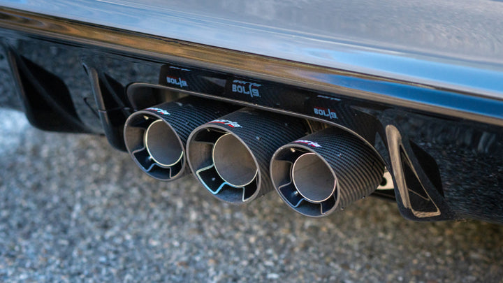 Borla Catback Exhaust System for 2023 Honda Civic Type R MT with 4in Black Anodized Carbon Fiber Tips
