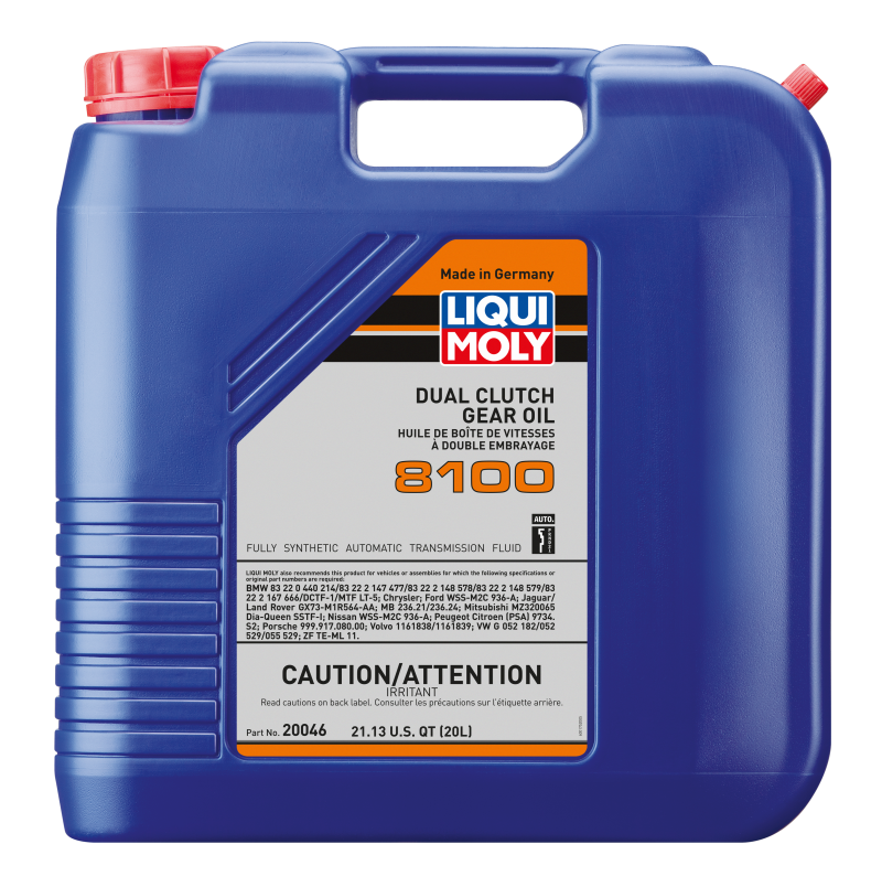 LIQUI MOLY Dual Clutch Transmission Oil 8100 Fully Synthetic 20L Superior Clutch Control and Wear Protection