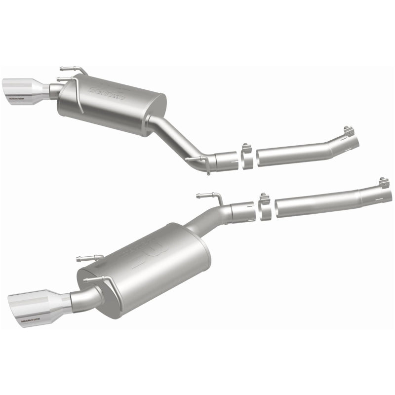 MagnaFlow Axle-Back Stainless Dual Split 4in Polished Tips for 10-15 Chevrolet Camaro Convert 3.6L V6 - OneFastShop