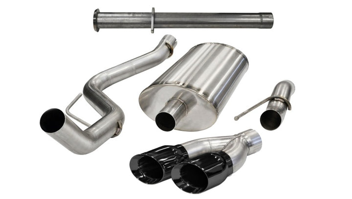 Corsa Black Xtreme Cat-Back Exhaust for Ford F-150 Raptor 6.2L V8 - OneFastShop