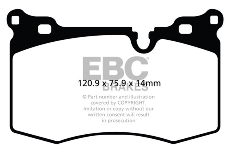 EBC Redstuff Front Brake Pads for 09-14 Mini Hardtop 1.6 Turbo J.C Works - OneFastShop