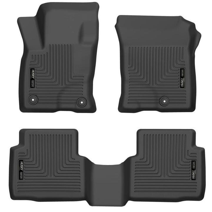 Husky Liners Weatherbeater Front and 2nd Seat Liners - BLK for 20-21 Ford Escape All Models Exc Hybrid - OneFastShop