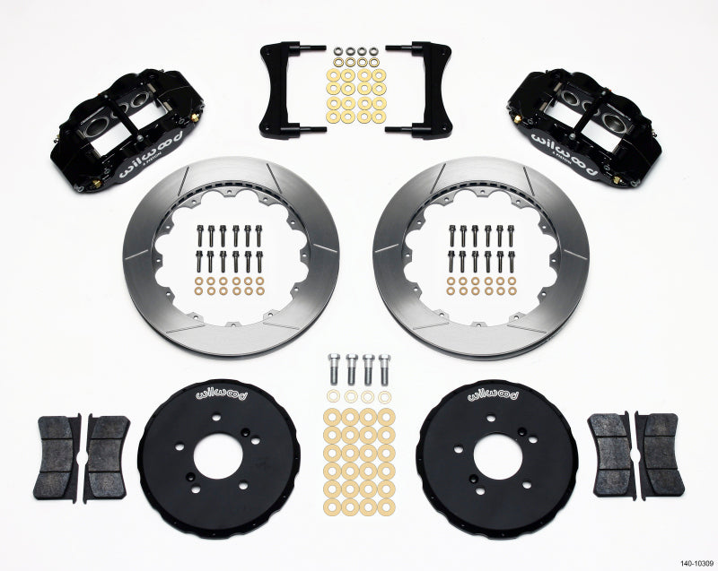 Wilwood Narrow Superlite 6R Slotted Front Big Brake Kit - Honda S2000 2000-2009 - Black