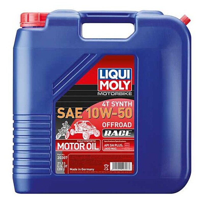 Liqui Moly 20L Motorbike 4T Synth SAE 10W50 Offroad Race - OneFastShop