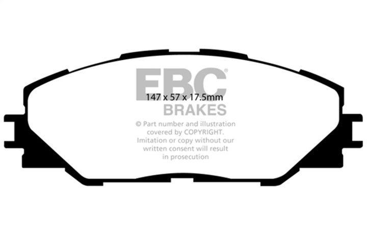 EBC Redstuff Front Brake Pads for 09-10 Pontiac Vibe 2.4 2WD - OneFastShop