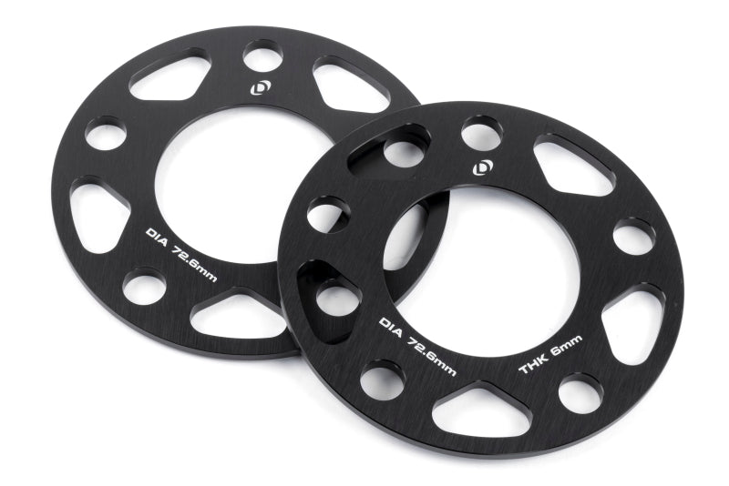 Dinan 6mm Hub-Centric Wheel Spacers - 5x120, 72.6mm CB, Set of 2 - Black