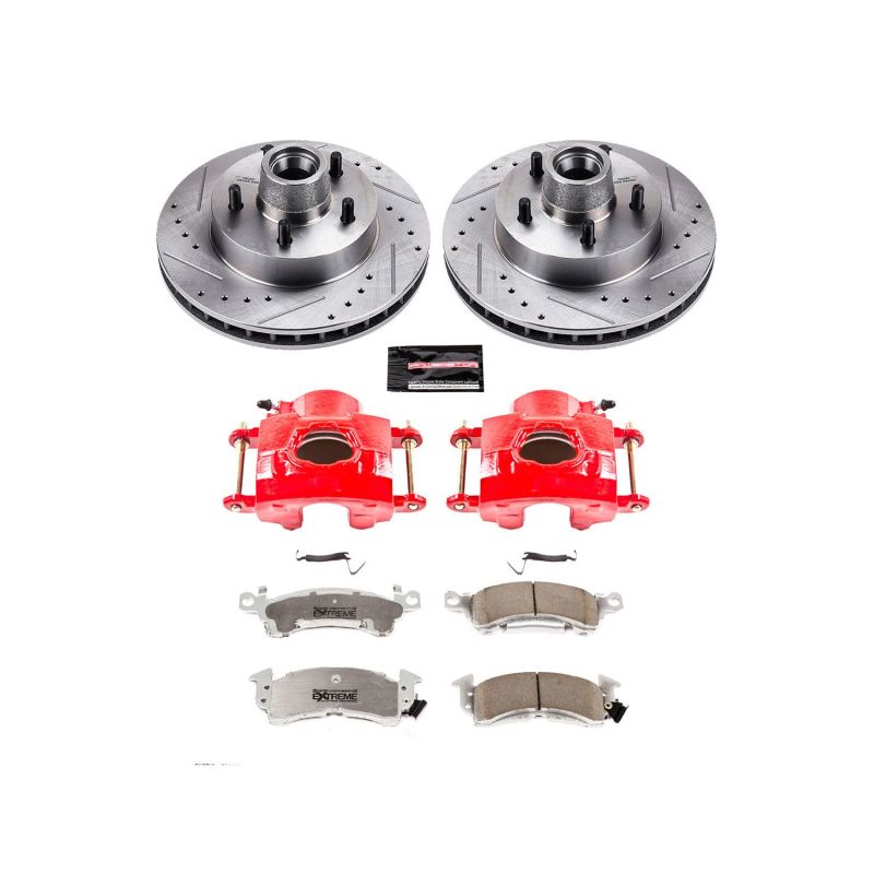 PowerStop Z26 Street Warrior Front Brake Kit with Calipers - Cadillac Fleetwood / Chevrolet C10 / GMC C1500 1978-1996