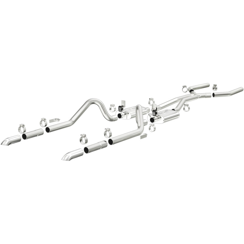 MagnaFlow Street Series Crossmember-Back Exhaust System 2.5inch - 64-66 Ford Mustang - OneFastShop
