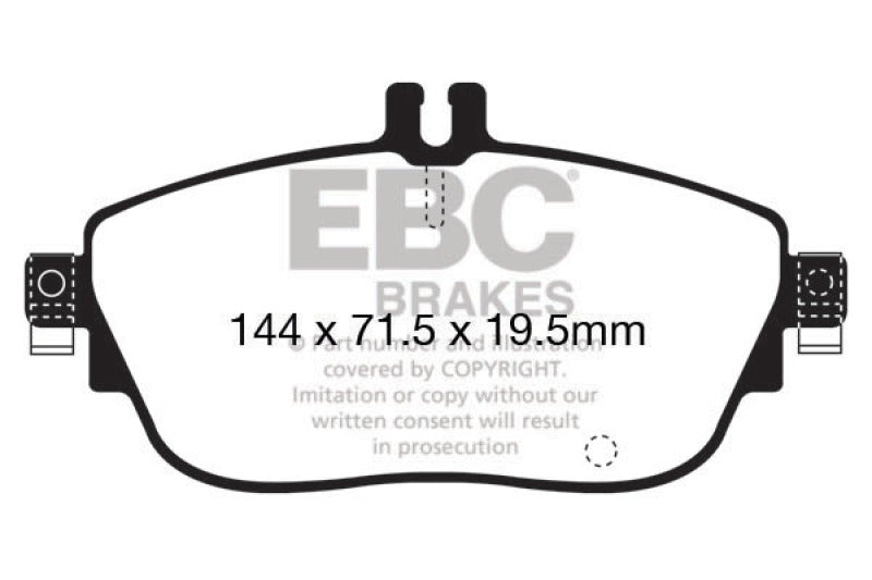 EBC Ultimax2 Front Brake Pads for 2014-2019 Mercedes-Benz CLA250 2.0 Turbo - OneFastShop