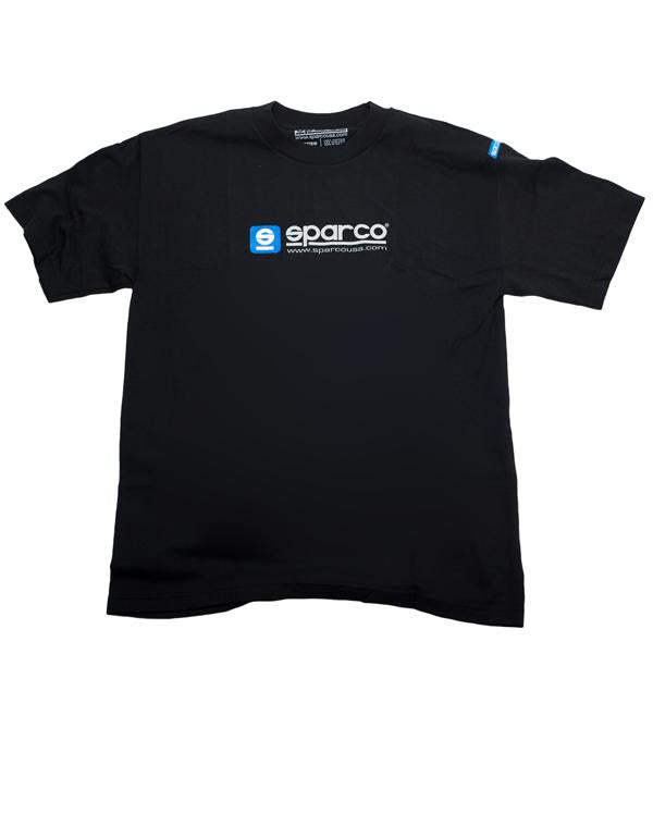 Sparco WWW T-Shirt Black Large Short Sleeve (WWW Blk Lrg)