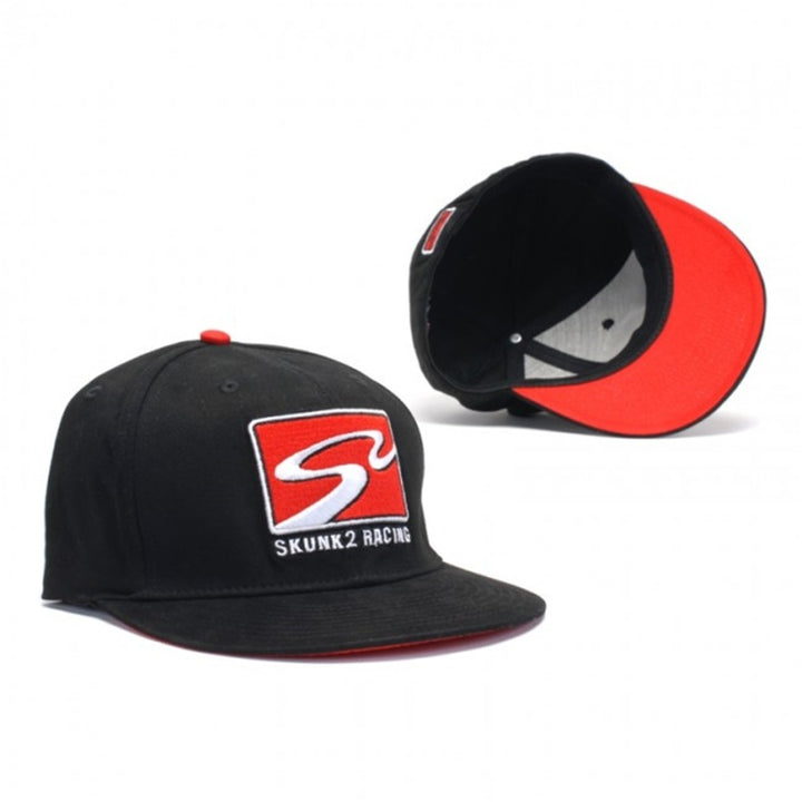 Skunk2 Racing Cap with Racetrack Logo - Black (L/XL) - OneFastShop
