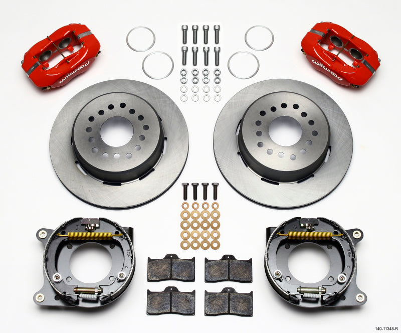 Wilwood Forged Dynalite P/S Park Brake Kit Red 55-57 Chevy 2.34in Offset - OneFastShop