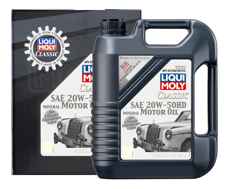 LIQUI MOLY Classic Motor Oil 20W50 HD - 5L - European Classic Engines 1940s-1960s - OneFastShop