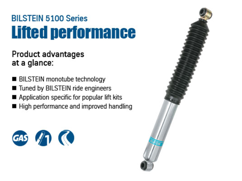 Bilstein 5100 Series Rear Monotube Shock Absorber for 14 Chevy Silverado 1500 / 14 GMC Sierra 1500