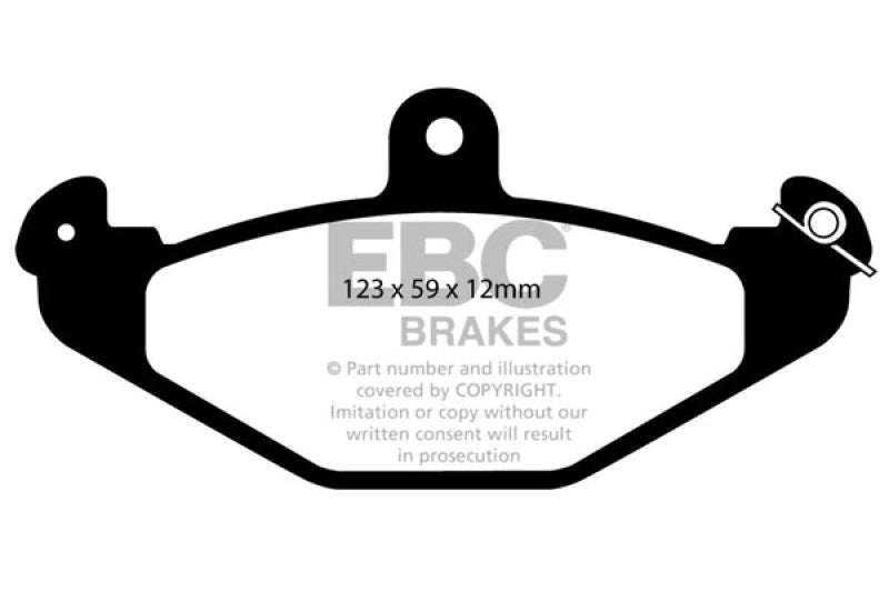 EBC 08+ Lotus 2-Eleven 1.8 Supercharged Yellowstuff Rear Brake Pads for Enhanced Performance and Street Track Use - OneFastShop