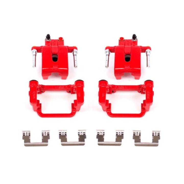 PowerStop Rear Red Calipers with Brackets Pair for 05-19 Chrysler 300 - OneFastShop