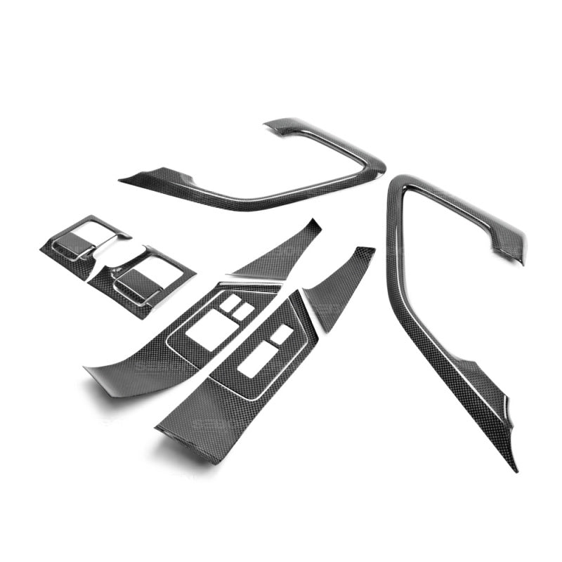 Seibon Carbon Fiber Door Trim Set for Nissan GTR 09-14 - OneFastShop