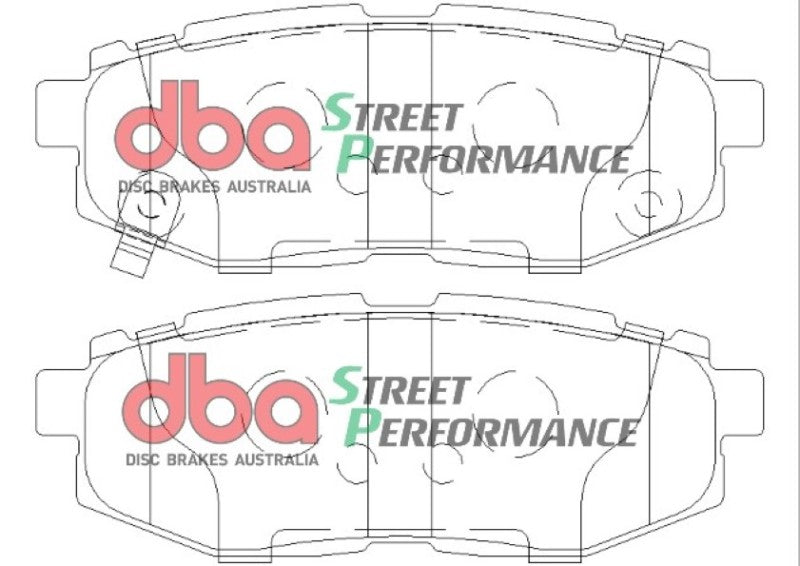 DBA Rear Brake Pads SP500 Low Dust Street Performance 2011 Plus Subaru Legacy GT