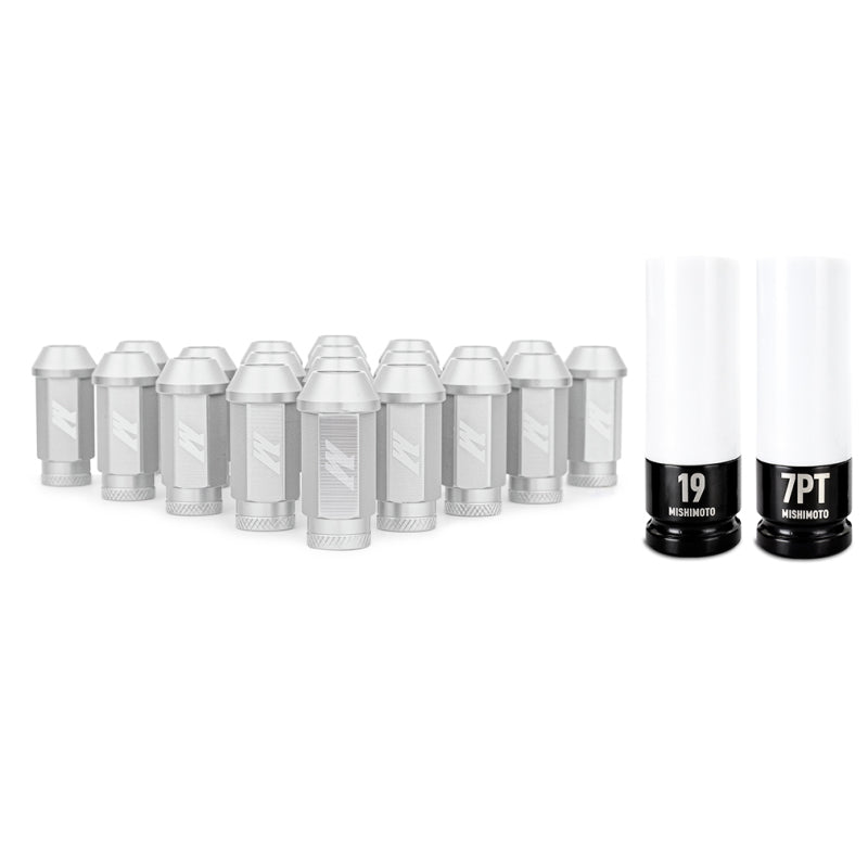 Mishimoto Aluminum Lug Nuts 20pc Set - M12x1.5 Silver - OneFastShop