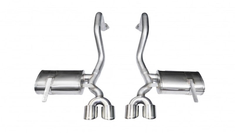 Corsa Performance Polished Xtreme Axle-Back Exhaust for 1997-2004 Chevrolet Corvette C5 Z06 5.7L V8 - OneFastShop