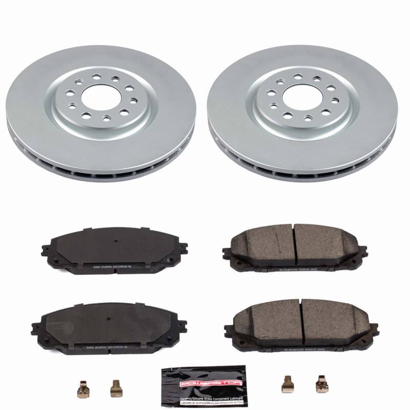 PowerStop Z23 Front Coated Brake Kit - Jeep Cherokee 2016-2023 - Dual Piston Front Calipers