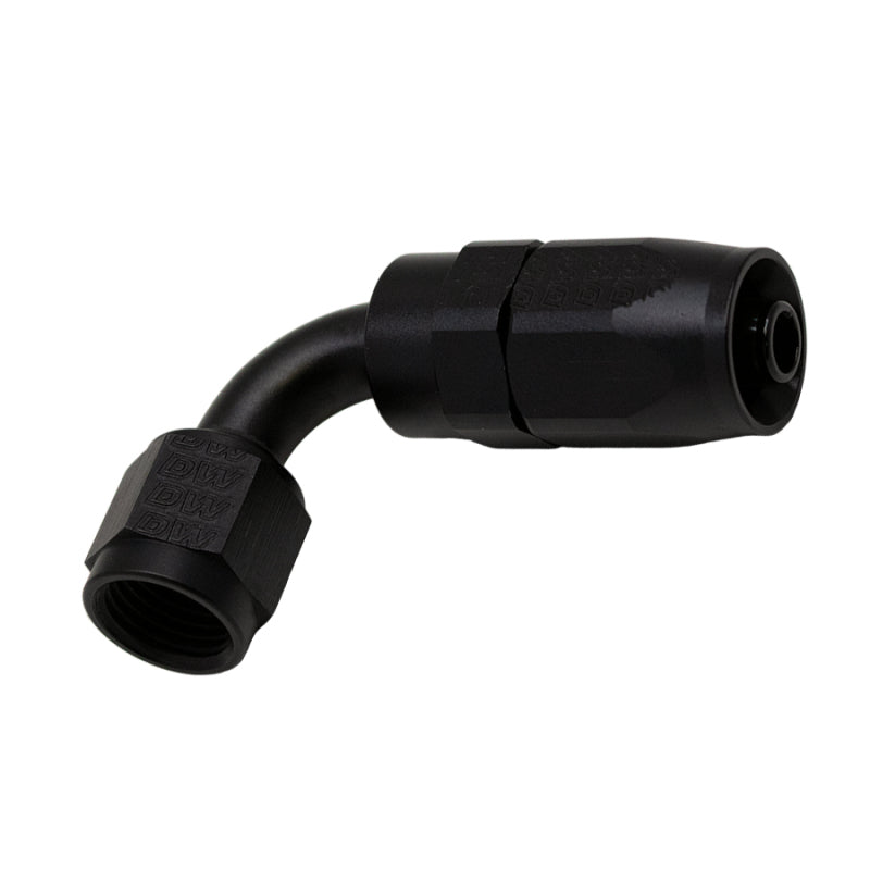 DeatschWerks 6AN Female Swivel 90-Degree Hose End CPE Anodized Matte Black - OneFastShop