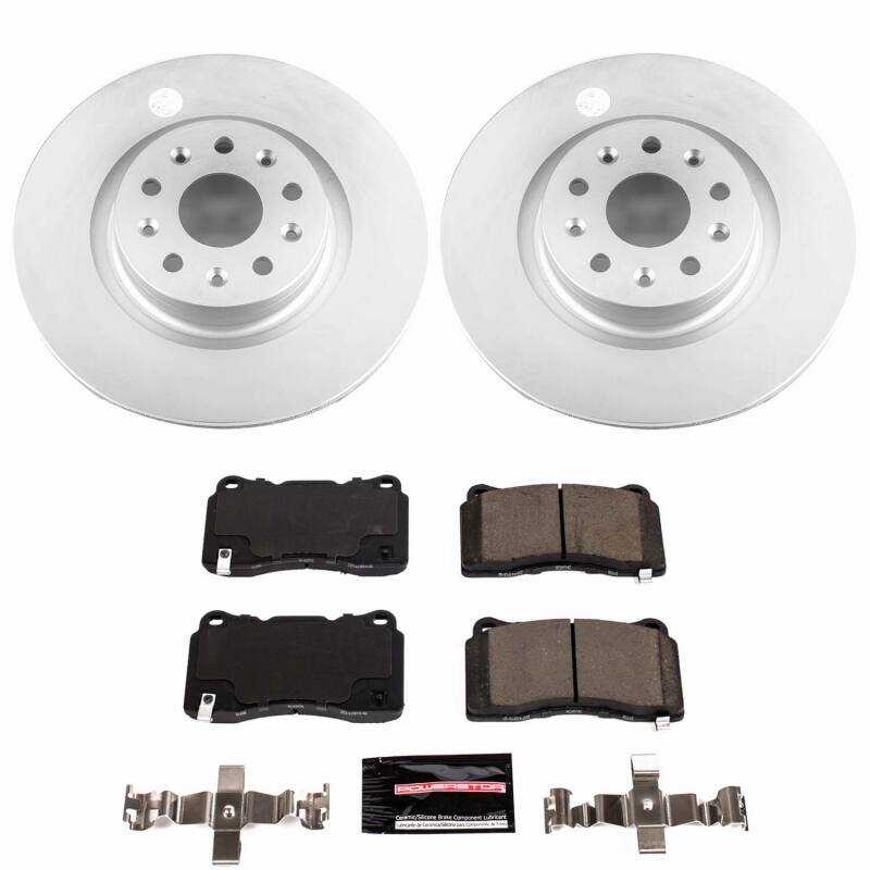 PowerStop Z23 Front Coated Brake Kit - Cadillac CT6 / CTS 2014-2019 - 345mm Rotors without Damper Weights