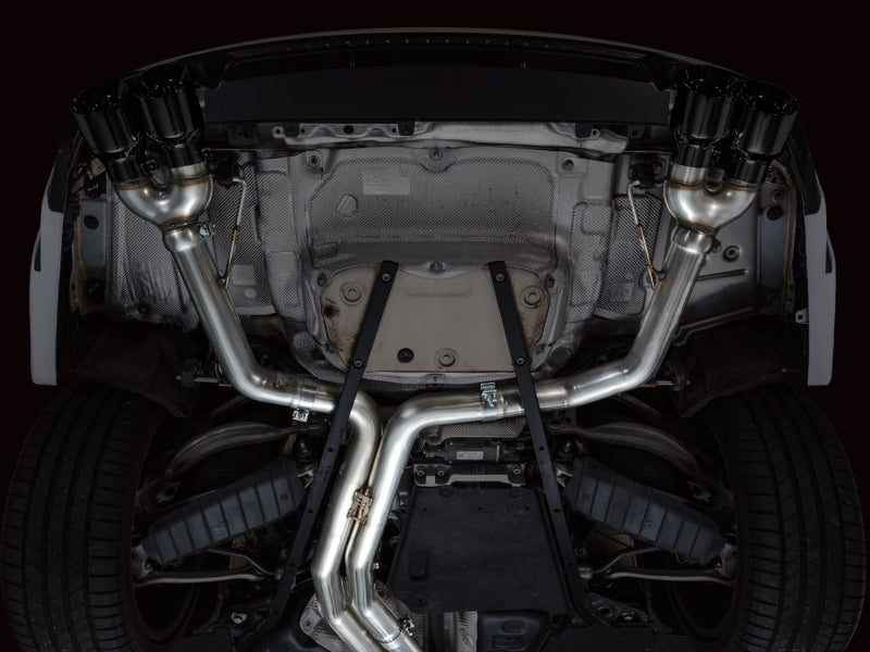 AWE Tuning Track Edition Exhaust - Audi C8 S6/S7 2.9T V6 AWD - Diamond Black Tips