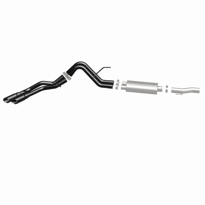 Magnaflow Cat-Back Exhaust System 10-14 Ford Raptor 6.2L V8 2.5/3in Black Dual Same Side Exit Rear 3.5in Tips - OneFastShop