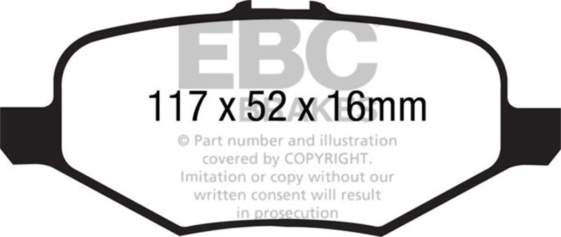 EBC Yellowstuff Rear Brake Pads for 13-19 Ford Explorer 3.5 Twin Turbo 4WD