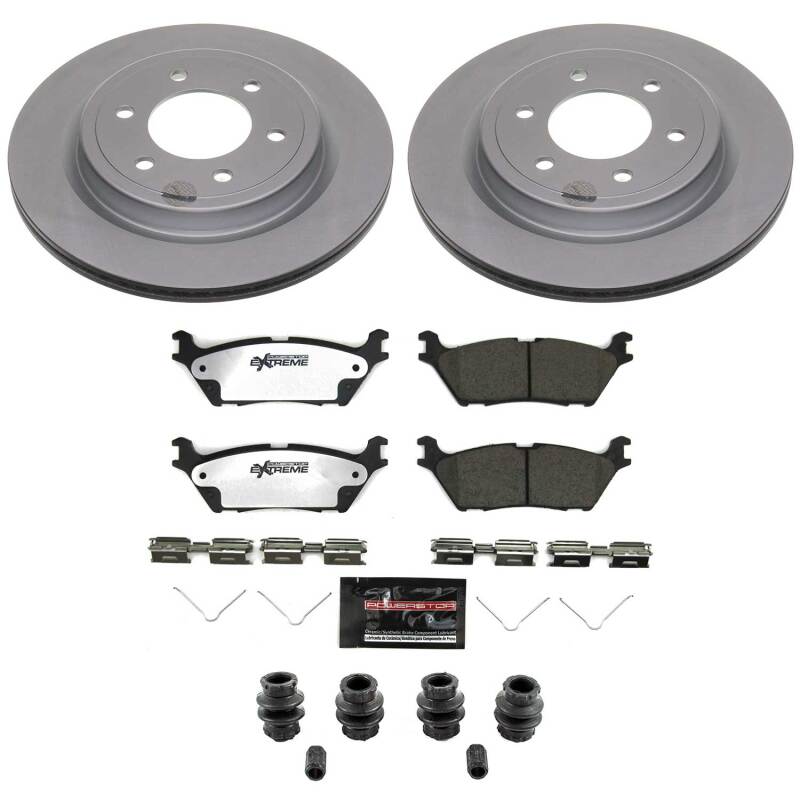 PowerStop Z36 Rear Coated Brake Kit - Ford F-150 / Expedition / Bronco Raptor 2021-2026 - 336mm Rotors