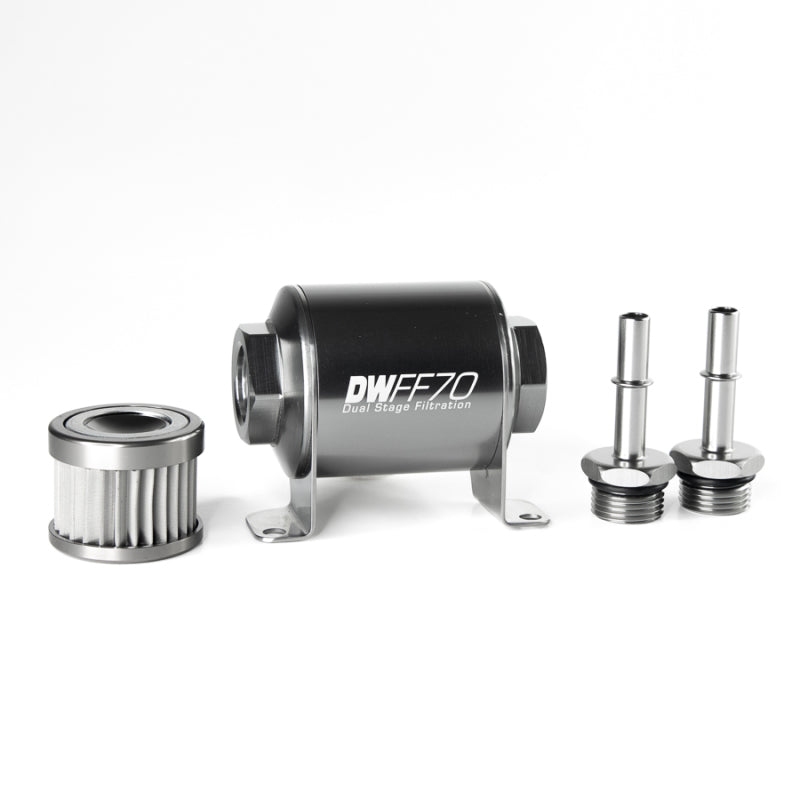 DeatschWerks 05-20 Mustang Fuel Filter Stainless Steel 10 Micron Fits 2005-2020 Ford Mustang Models