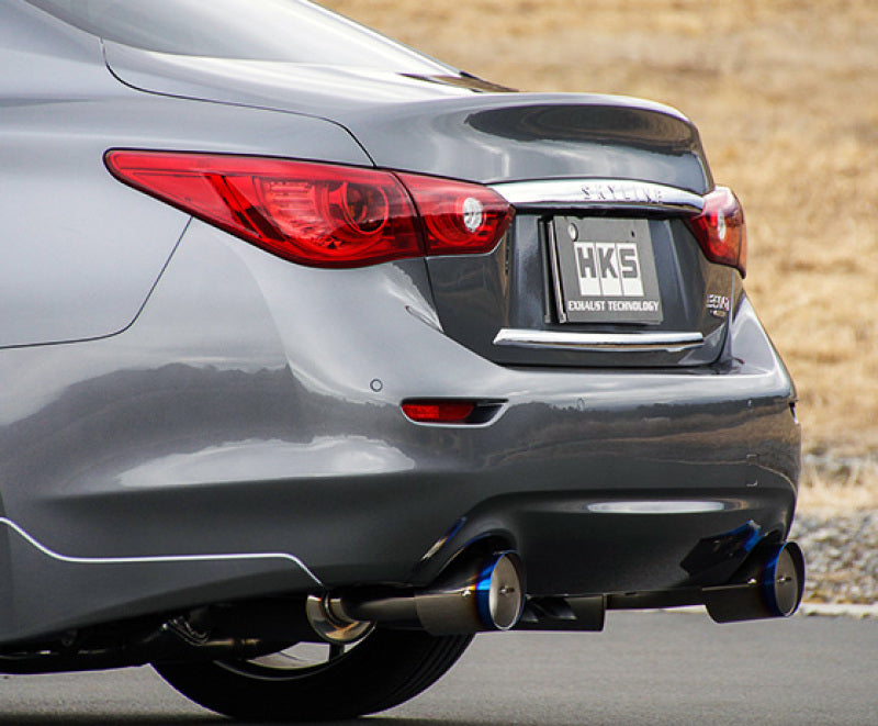 HKS Catback Exhaust for Infiniti Q50 Hybrid VQ37 Dual Hi-Power Titanium Tip