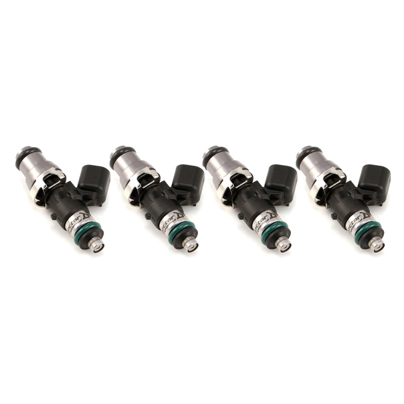Injector Dynamics ID1750-XDS Fuel Injectors - 48mm, 14mm Grey Top Adapter, 14mm Lower O-Ring - Set of 4