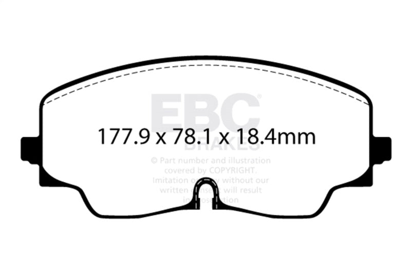 EBC Bluestuff Front Brake Pads for 2022+ Volkswagen Golf R Mk8 - OneFastShop