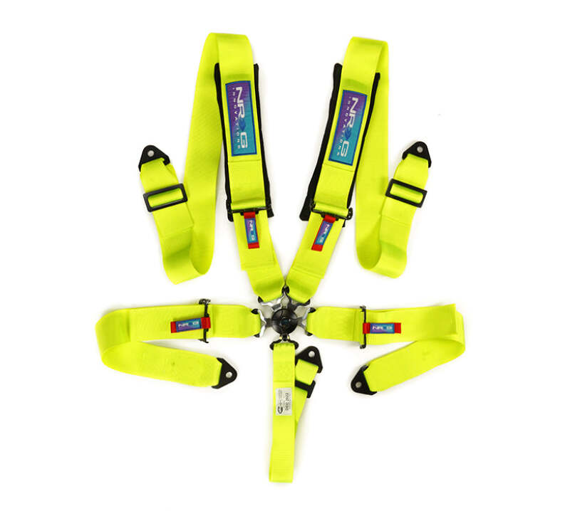 NRG Innovations SFI 16.1 5-Point Cam Lock Racing Harness - Neon Green